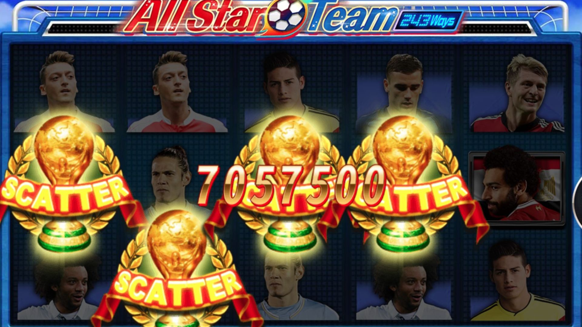 Tampilan game slot all star team