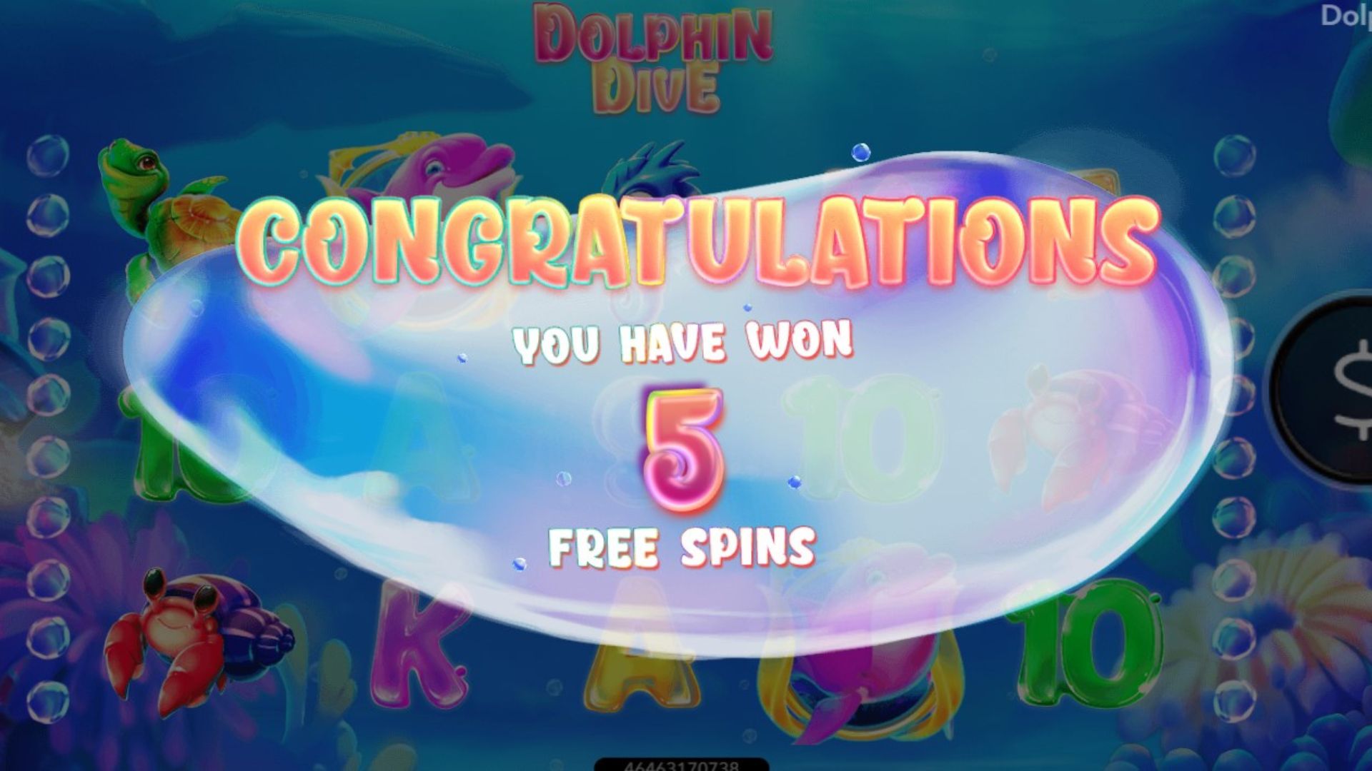 bonus freespin slot dolphin dive