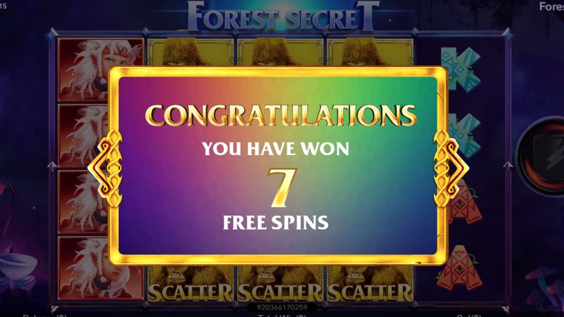 bonus freespin slot forest secret