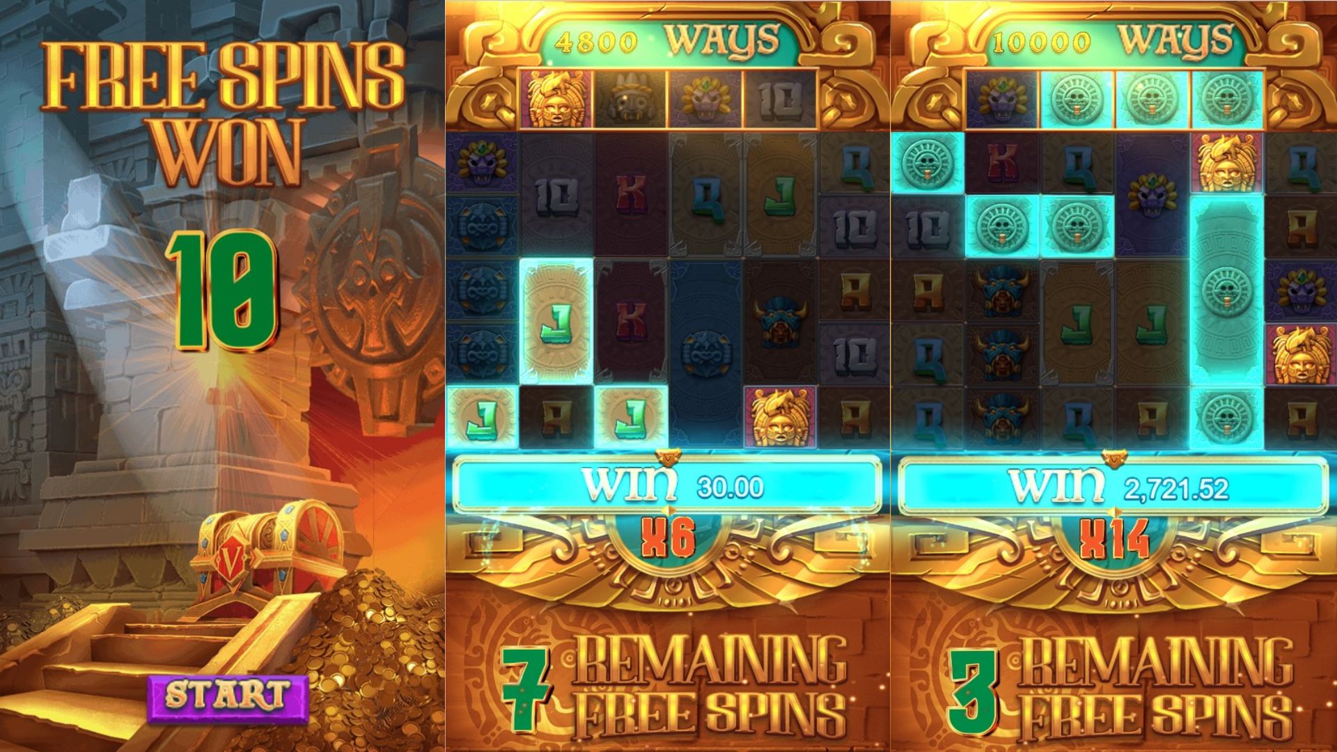 bonus freespin slot queen of aztec