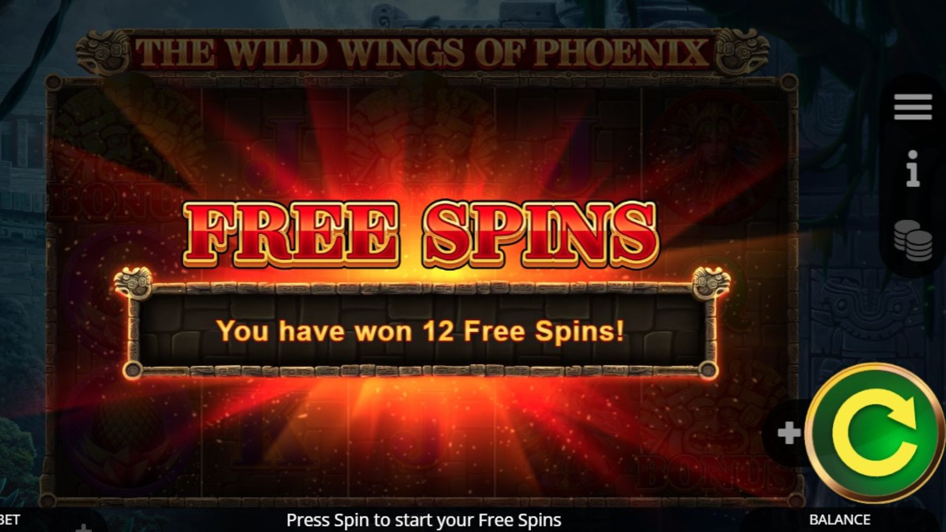 bonus freespin slot the wild wings of phoenix