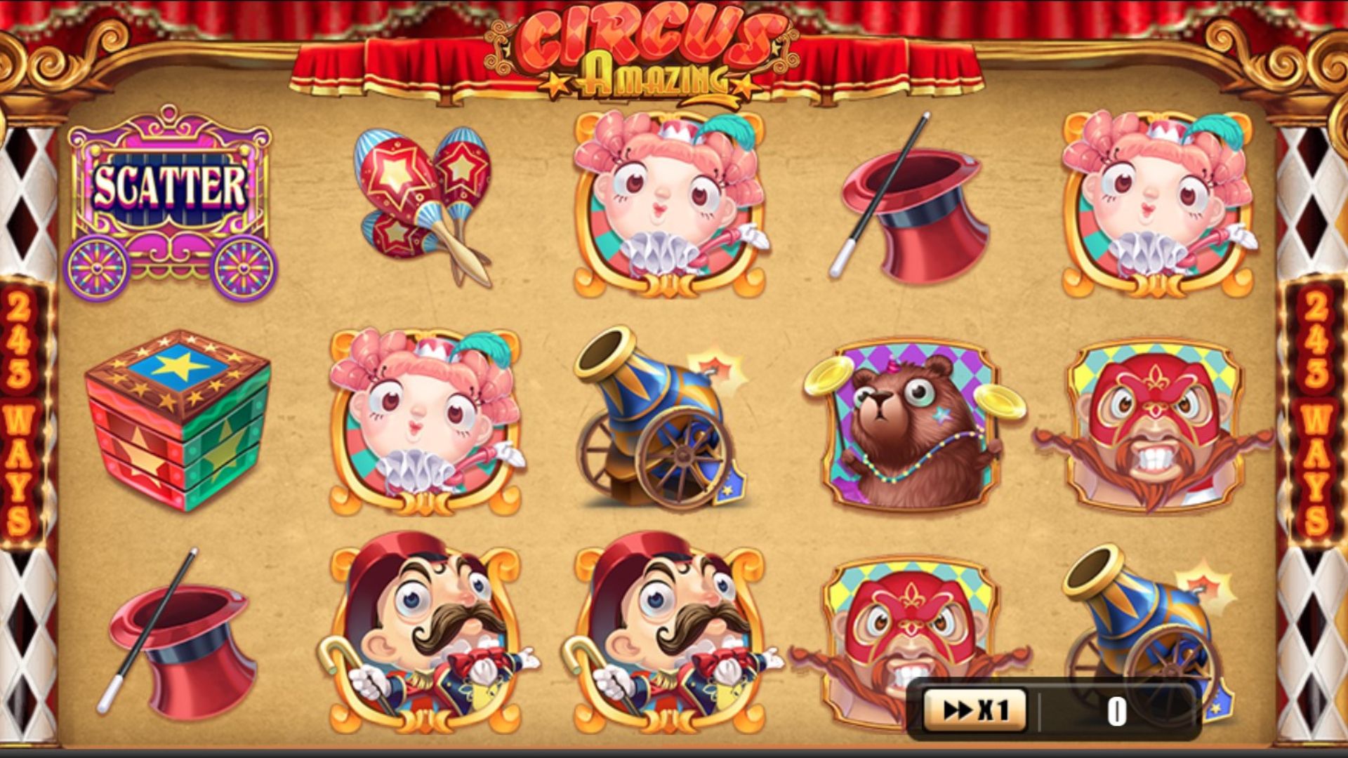 gameplay slot amazing circus