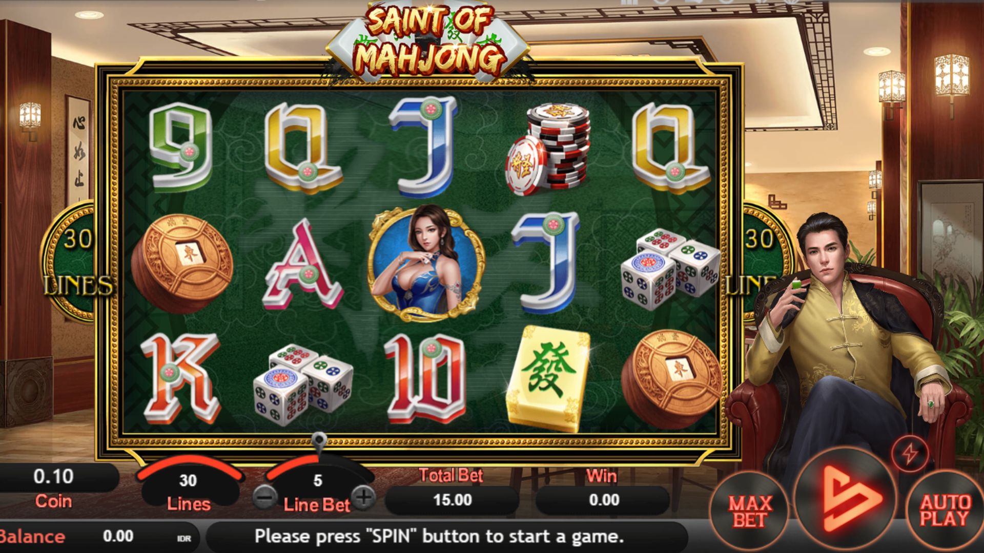 gameplay slot saint of mahjong