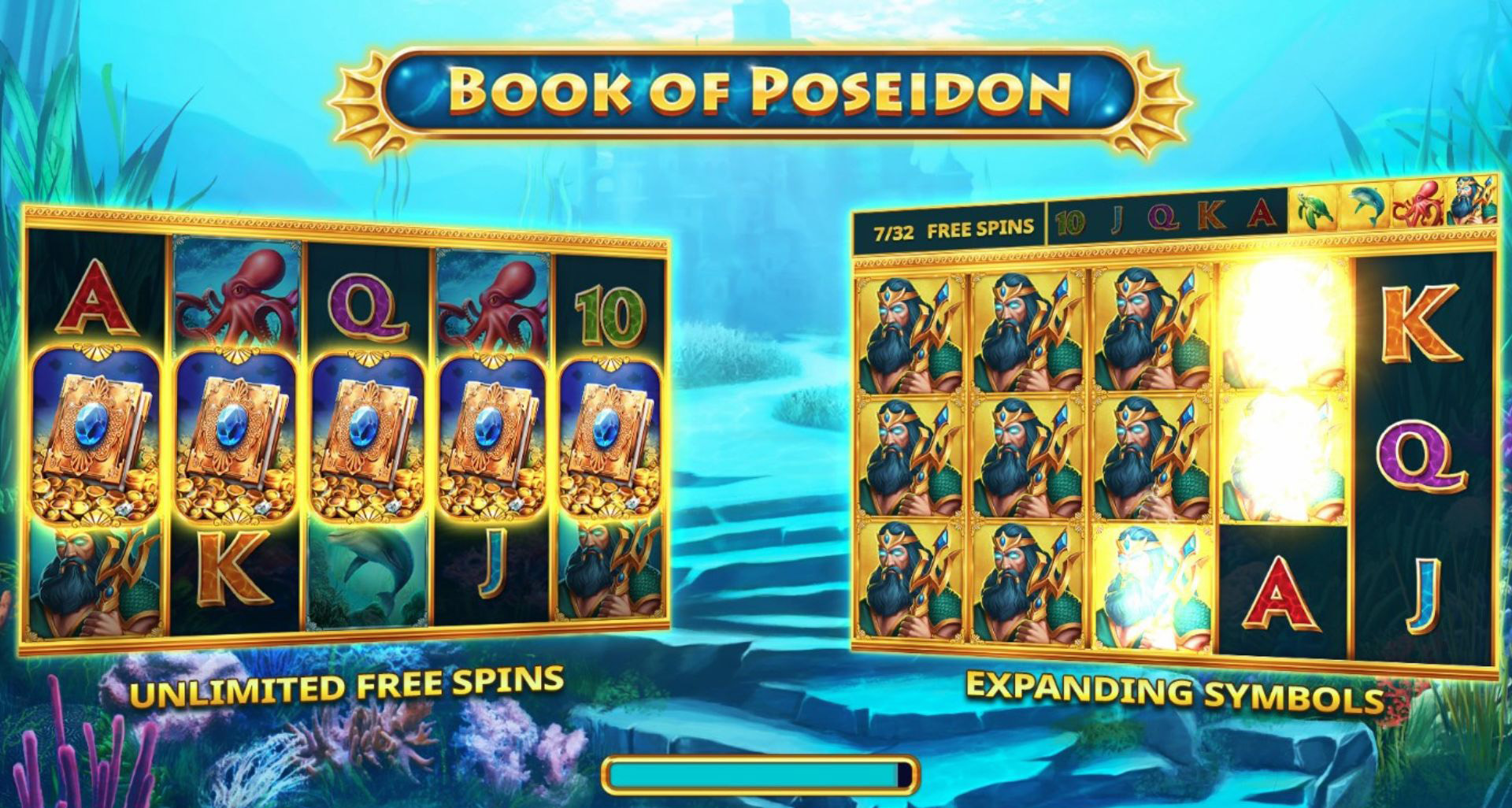 tampilan game slot book of poseidon