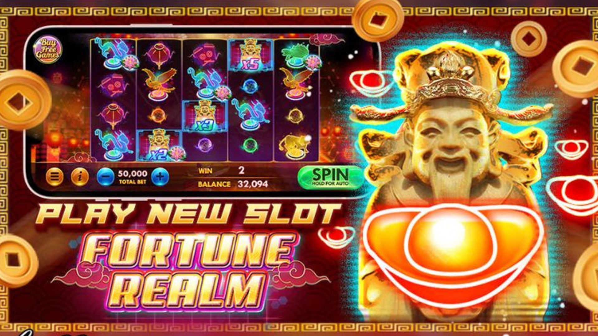 tampilan game slot fortune realm