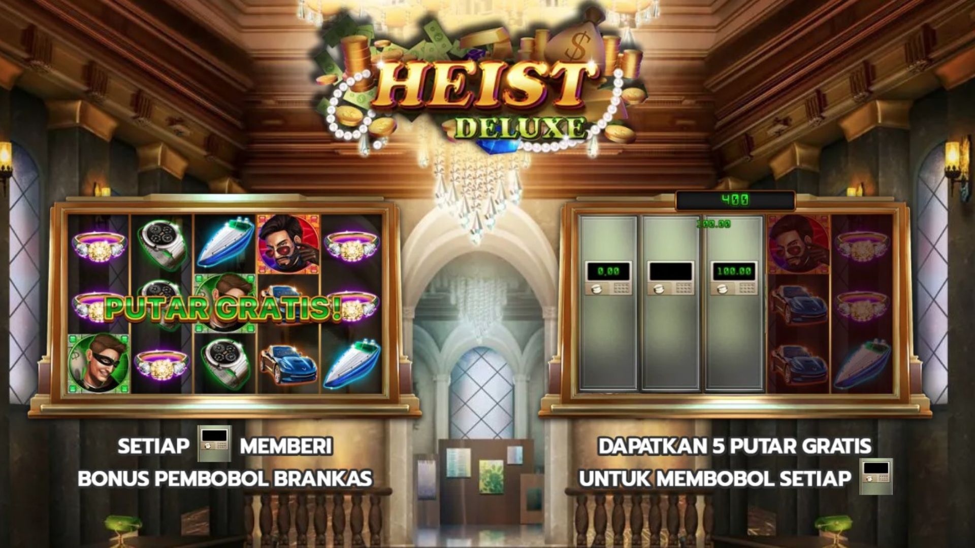 tema game slot heist deluxe